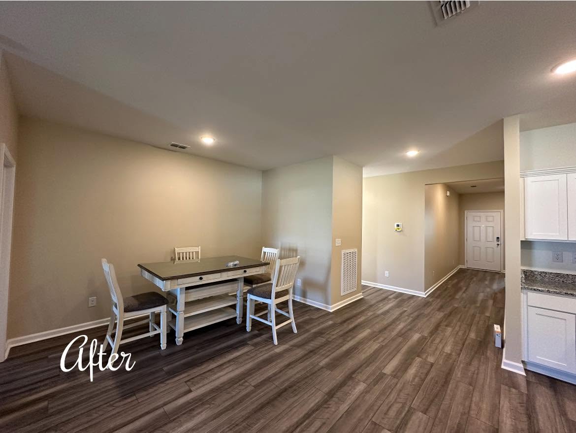 Clean dining and kitchen area after service by AP Painting & Cleaning